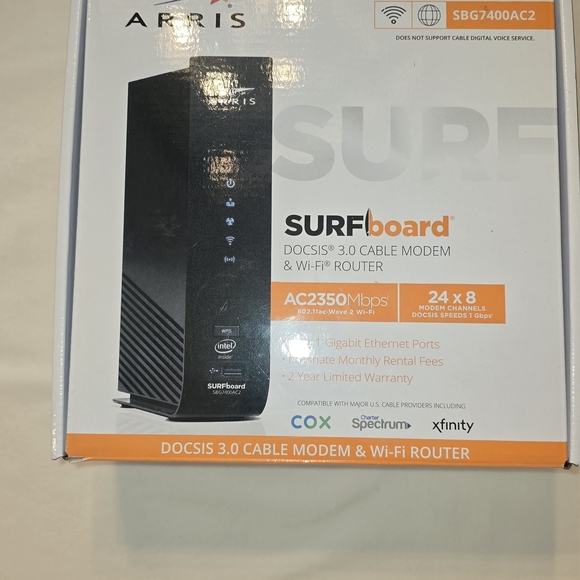 ARRIS SURFboard Black Modem-Router Combo - Picture 1 of 7